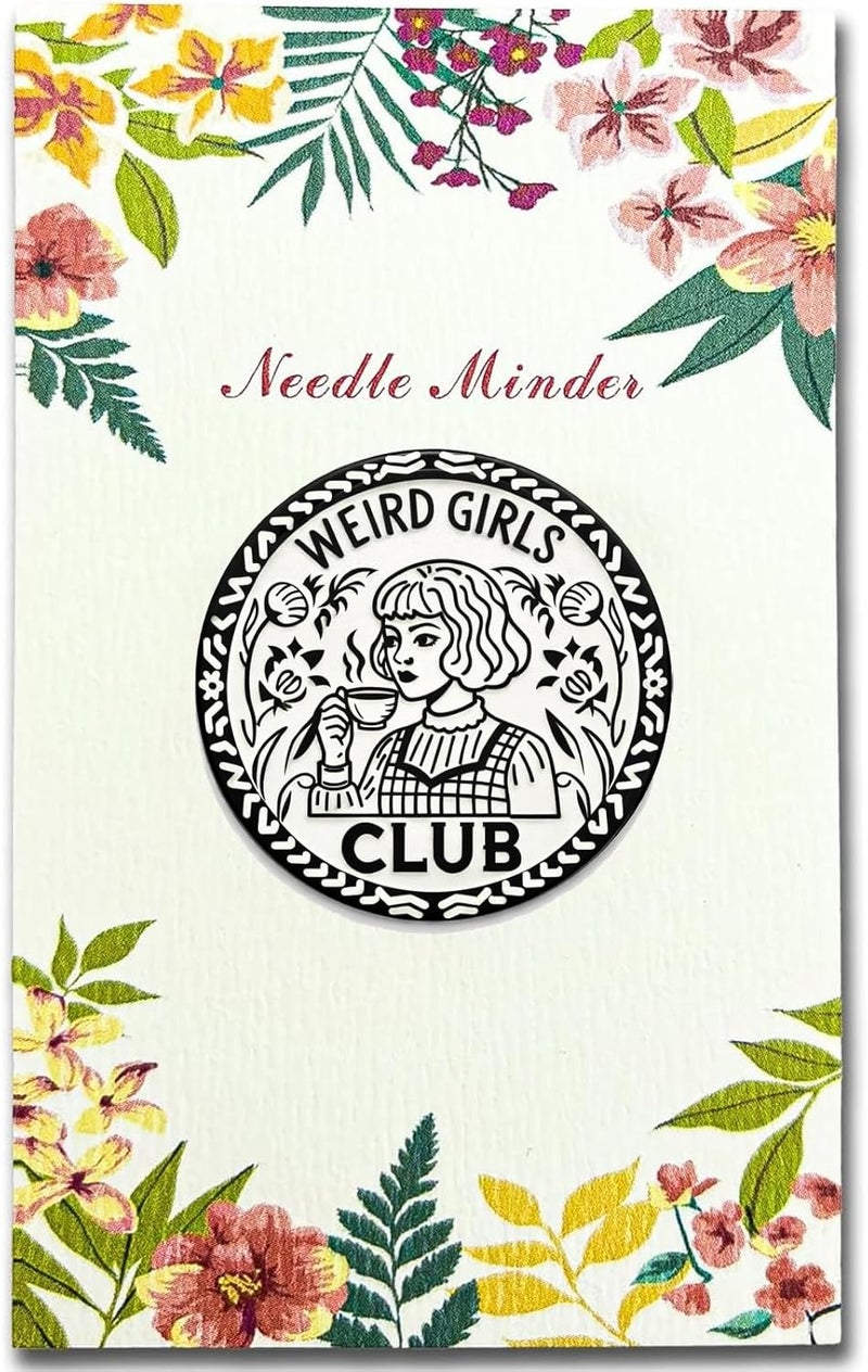 Amesuspes Needle Minder for Keeping Sewing & Embroidery Needles – Magnetic Needlepoint Holder, Cross Stitch Supplies – Secure & Decorative Needle Minders for Stitching & Crafting (Weird Girls Club) - Image 1